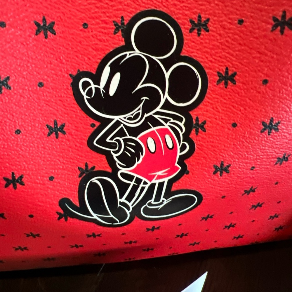 Coach X Mickey Red Bandana Reversible Tote - Picture 5 of 14